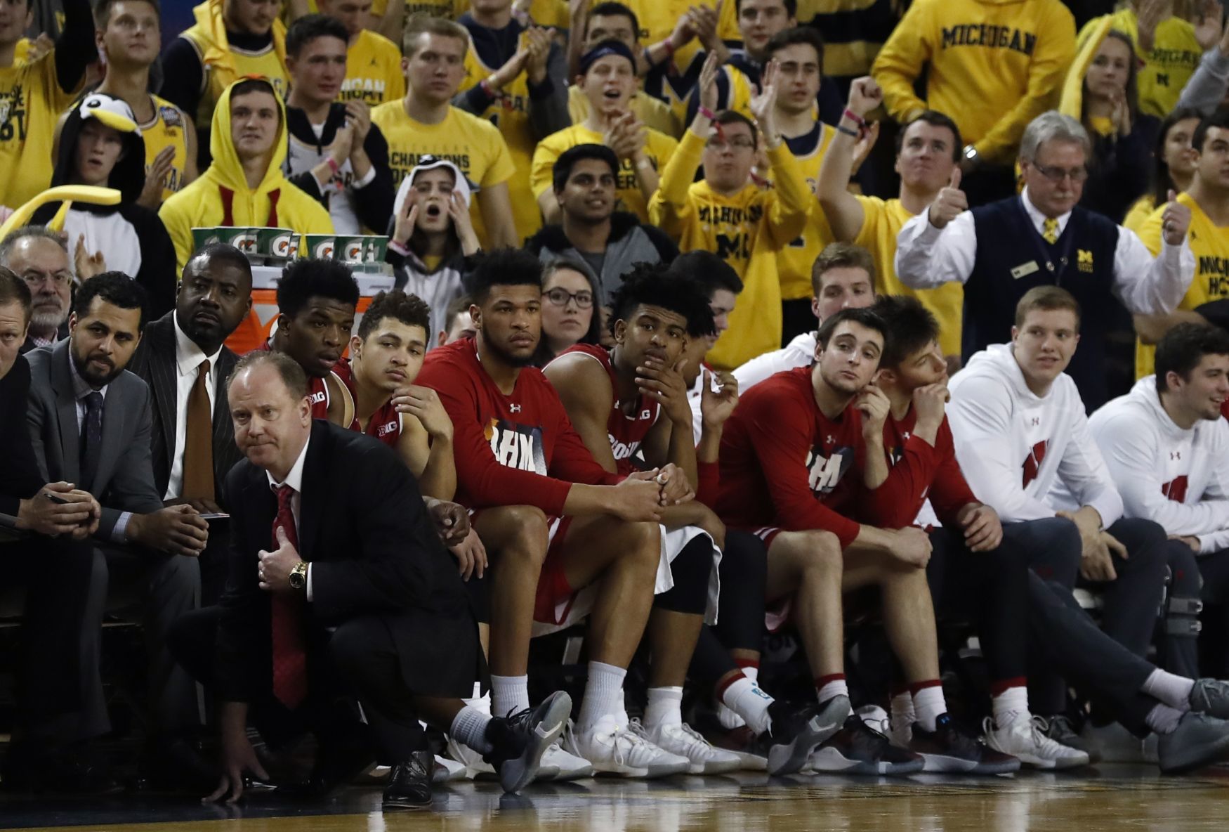 No. 7 Wolverines 61, No. 19 Badgers 52